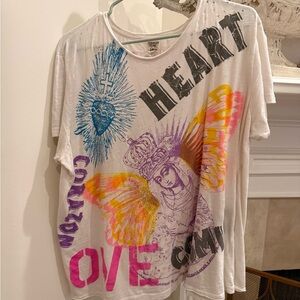 Magnolia Pearl White Tee with Multicolor Graphic